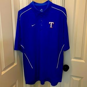 Men’s Vintage Nike Texas Rangers DriFit Polo in rare XXL Excellent Condition